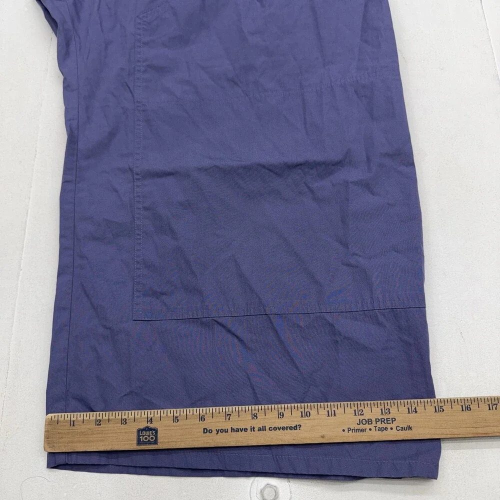 J.Crew Pants Womens 3X Purple Twill Crop Wide Leg Elastic Drawstring Waist